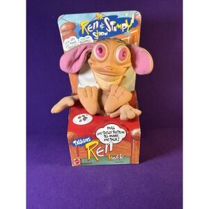 VTG 1992 Talking Ren Hoek 14" Plush Doll Mattel Nickelodeon WORKS! REN & STIMPY